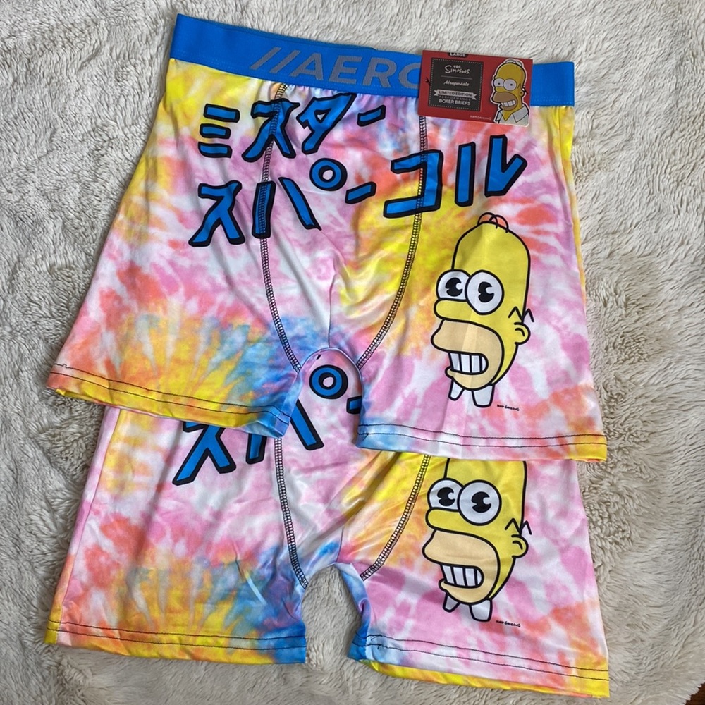 🥷🏿 BUNDLE OF 2 BOXER BRIEFS!!THE SIMPSONS AEROPOSTALE!!! LIMITED EDITION!